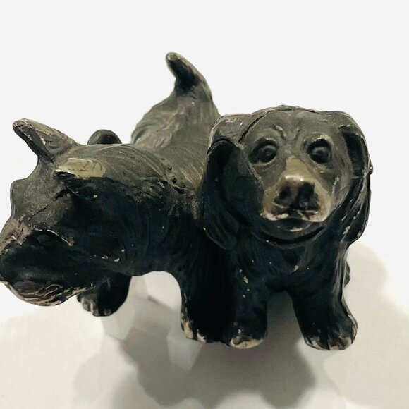 Scottish Terrier Pewter Miniature Dog Figures Made In Japan